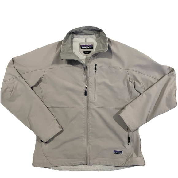 Men's Patagonia X‎ Widmer Brothers XL Beige Full Zip Beer Gear Coat - Picture 1 of 9